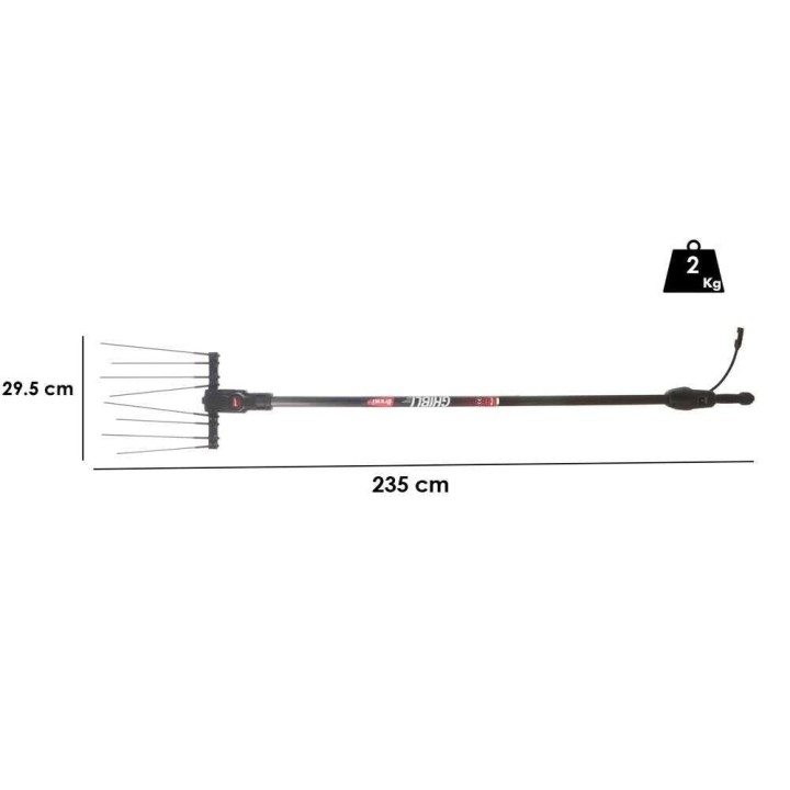 Brumi Ghibli 12V oliivinkorjuukampa, hiilikuituvarsi 235–315 cm, 800 W