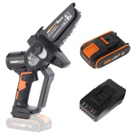 Worx Nitro WG325E akkukäyttöinen oksasaha 20 V 12 cm akku ja laturi