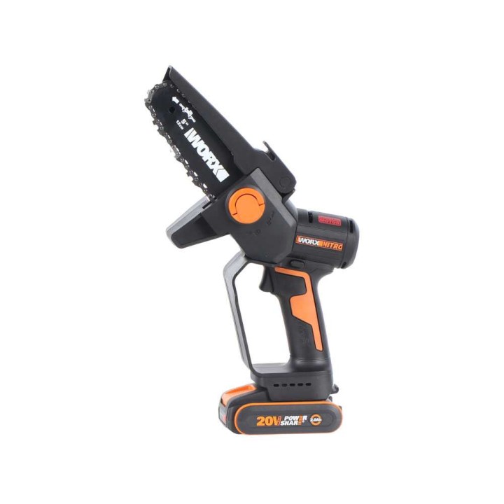 Worx Nitro WG325E akkukäyttöinen oksasaha, 20 V, 12 cm, akku ja laturi