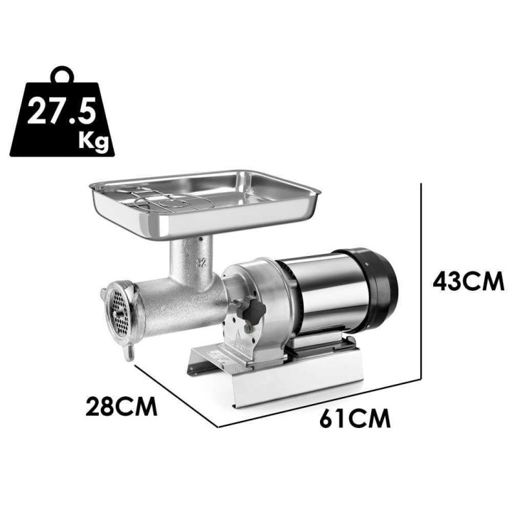 Tre Spade TC-32 Elegant/2HP sähköinen lihamylly, 1 500 W, 230 V, N. 32