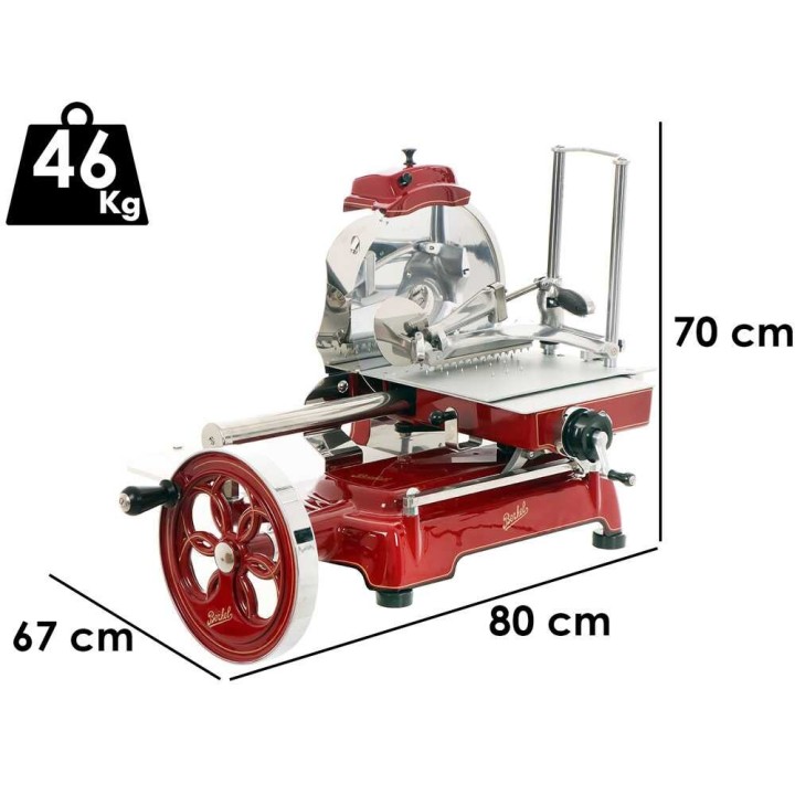 Berkel B3 ROSSA -vauhtipyöräviipalointikone, 300 mm, punainen