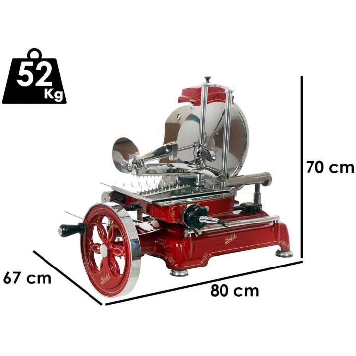 Berkel Tribute Rosso vauhtipyöräkäyttöinen siivutuskone, 300 mm, jalustalla