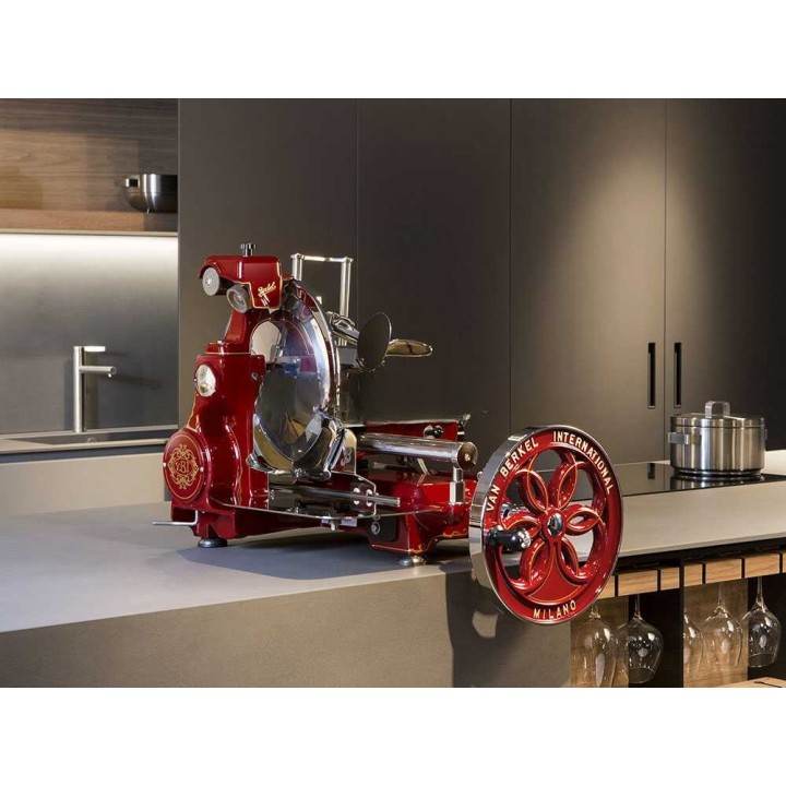 Berkel B114 vauhtipyöräviipalointikone jalustalla, 320 mm, punainen