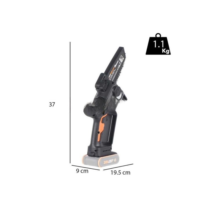 Worx Nitro WG325E.9 akkukäyttöinen oksasaha, 20 V, 12 cm, ilman akkua ja laturia