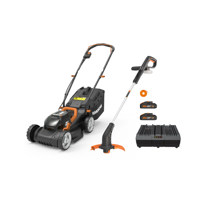 WORX WG927E akkuruohonleikkuri ja reunatrimmeri 40 V 2 2 Ah