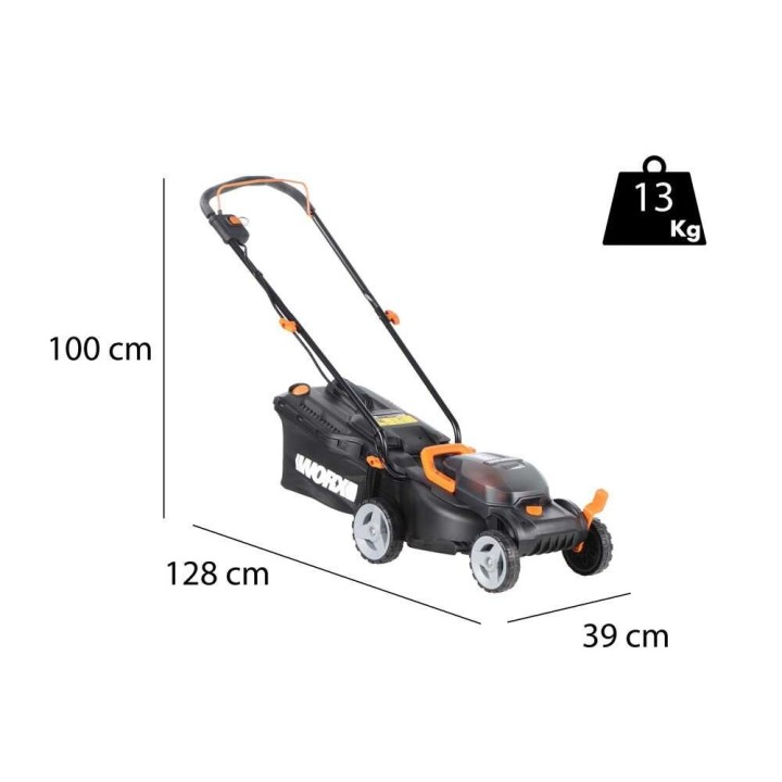 WORX WG927E akkuruohonleikkuri ja reunatrimmeri, 40 V, 2 × 2 Ah