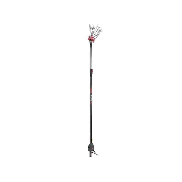 Lisam Swing 36V oliivinkorjuukampa, 8 + 8 hiilikuitupiikkiä, teleskooppivarsi 220–300 cm