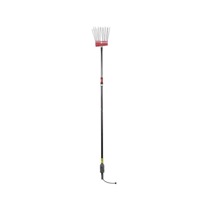 Lisam Swing 36V oliivinkorjuukampa, 8 + 8 hiilikuitupiikkiä, teleskooppivarsi 220–300 cm