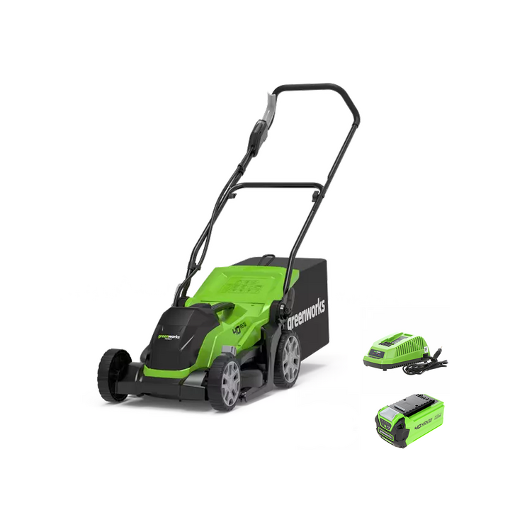 Greenworks G40LM35K2 akkuruohonleikkuri 40 V 35 cm 2 Ah siirtosäiliöllä