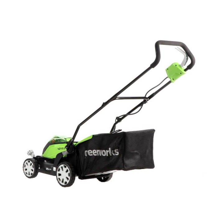Greenworks G40LM35K2 akkuruohonleikkuri, 40 V, 35 cm, 2 Ah siirtosäiliöllä