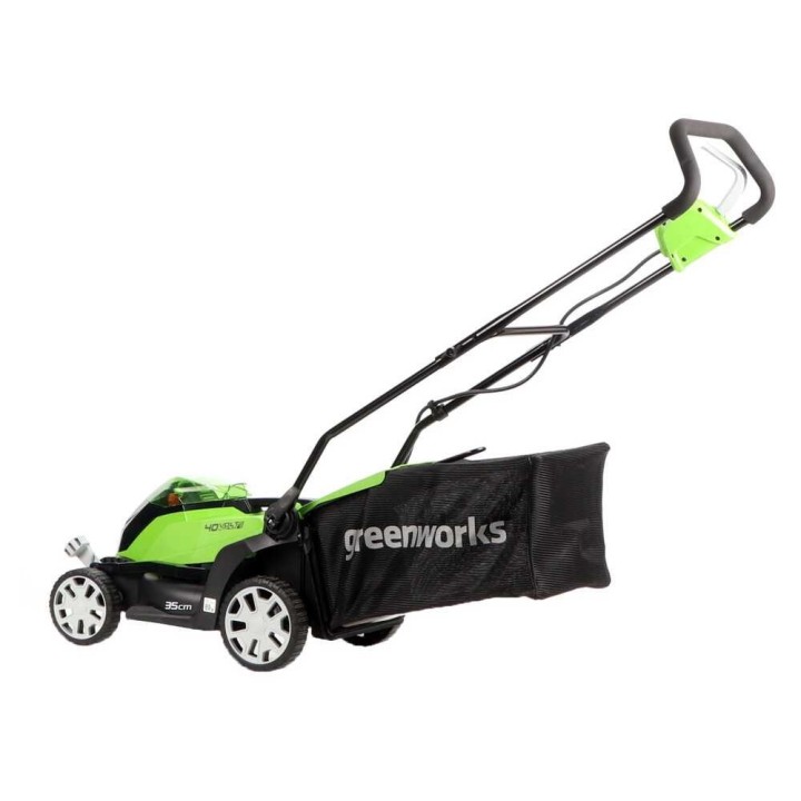 Greenworks G40LM35K2 akkuruohonleikkuri, 40 V, 35 cm, 2 Ah siirtosäiliöllä