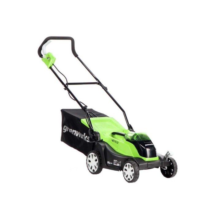 Greenworks G40LM35K2 akkuruohonleikkuri, 40 V, 35 cm, 2 Ah siirtosäiliöllä