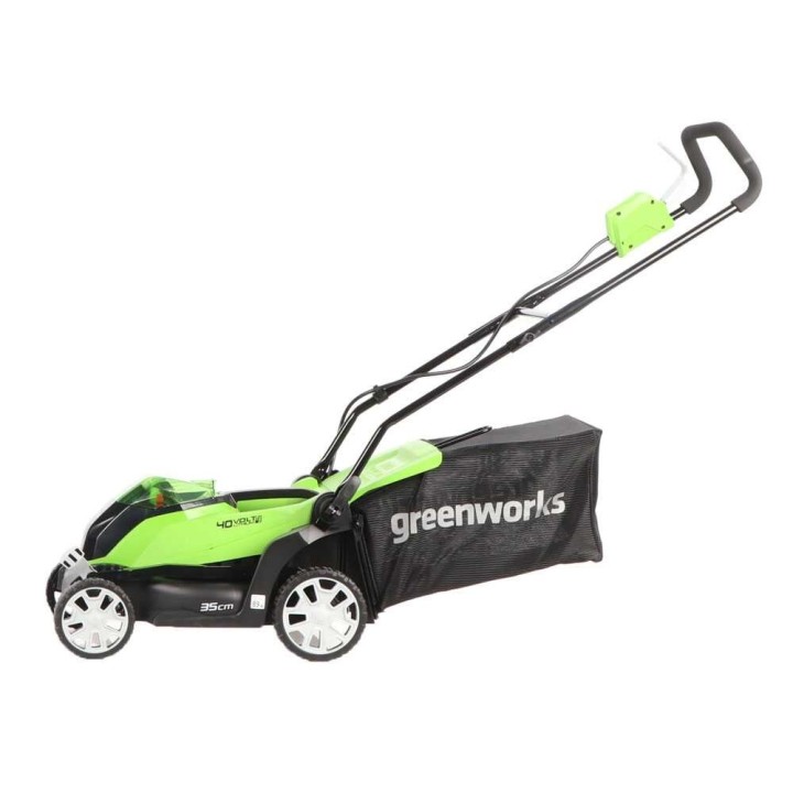 Greenworks G40LM35K2 akkuruohonleikkuri, 40 V, 35 cm, 2 Ah siirtosäiliöllä