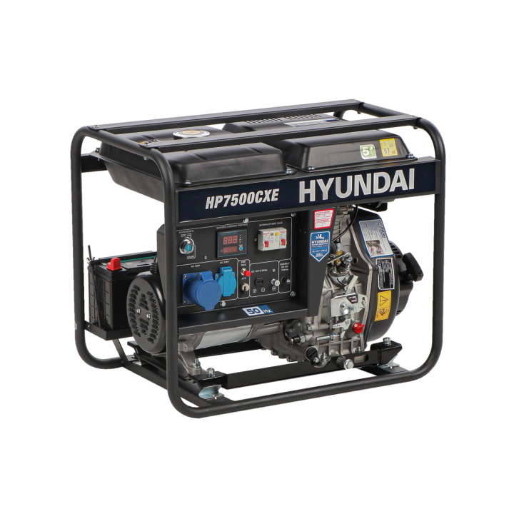 Hyundai HP7500CXE dieselgeneraattori 5 2 kW yksi vaiheinen