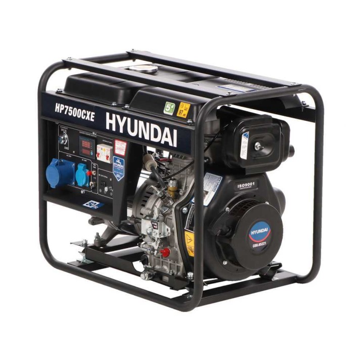 Hyundai HP7500CXE dieselgeneraattori, 5,2 kW, yksi­vaiheinen