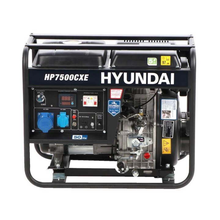 Hyundai HP7500CXE dieselgeneraattori, 5,2 kW, yksi­vaiheinen