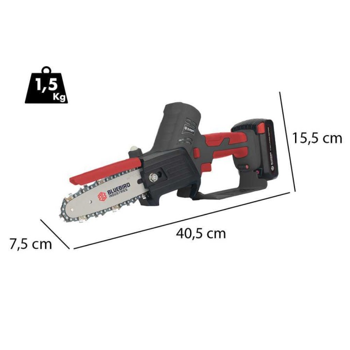 Blue Bird CS 22-06 TIMBER akkukäyttöinen oksasaha, 21 V, 2,5 Ah, 400 W