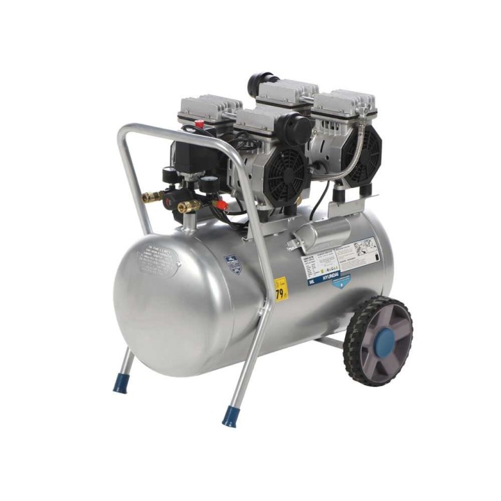 Hyundai KWU750-50 sähkökompressori, öljytön, 3 HP, 50 l, 8 bar