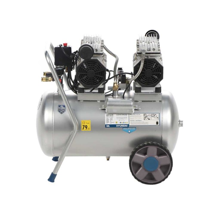 Hyundai KWU750-50 sähkökompressori, öljytön, 3 HP, 50 l, 8 bar