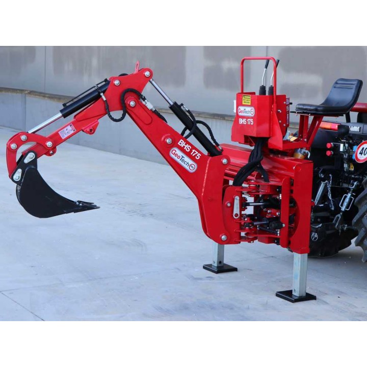 GeoTech Pro BHS 175 -kaivulaite traktoriin, hydraulinen sivusiirto, 30–45 HP
