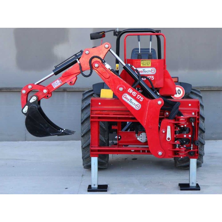 GeoTech Pro BHS 175 -kaivulaite traktoriin, hydraulinen sivusiirto, 30–45 HP