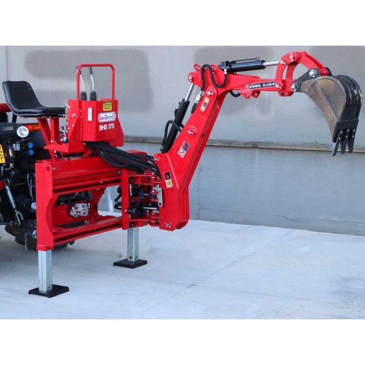 GeoTech Pro BHS 175 -kaivulaite traktoriin, hydraulinen sivusiirto, 30–45 HP