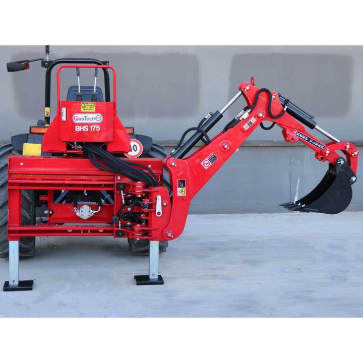 GeoTech Pro BHS 175 -kaivulaite traktoriin, hydraulinen sivusiirto, 30–45 HP