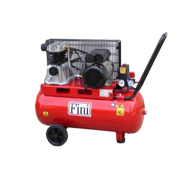 Fini MK 102 N 50 2M hihnakäyttöinen kompressori, 2 HP, 50 l, 10 bar