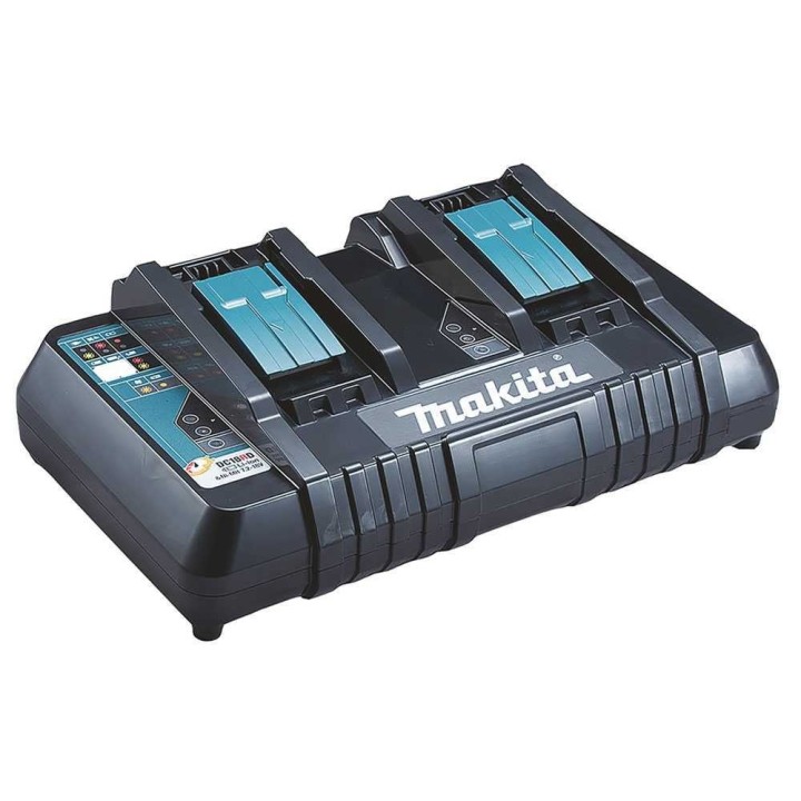 Makita DC18RD kaksoislaturi LXT-akuille, 14,4 V ja 18 V