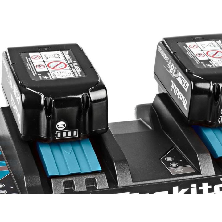 Makita DC18RD kaksoislaturi LXT-akuille, 14,4 V ja 18 V