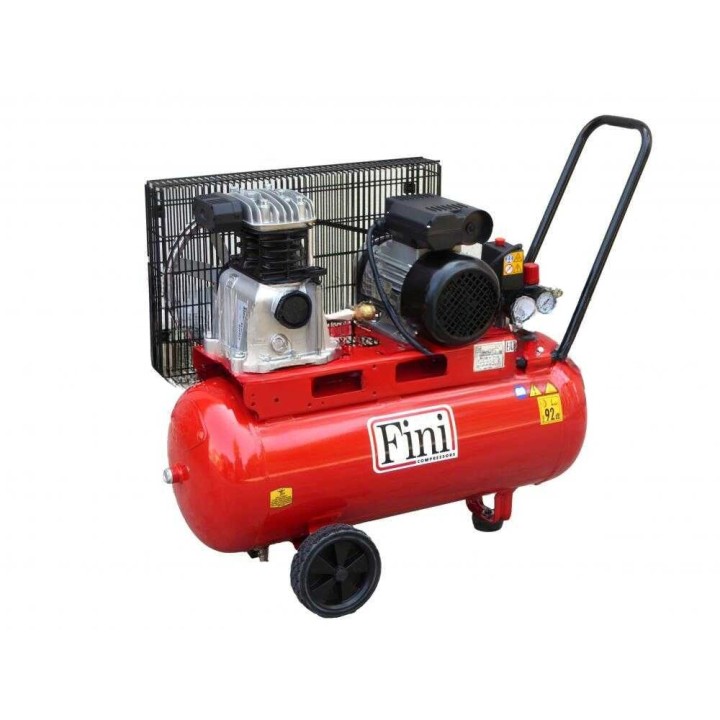 Fini MK 102 N 50 2M hihnakäyttöinen kompressori, 2 HP, 50 l, 10 bar