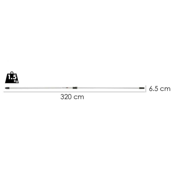 TECNOVIR teleskooppivarsi paineilmatyökaluille, 170–320 cm, alumiini, M30 × 1,5 mm