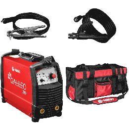Helvi Galileo 219 hitsausinvertteri MMA TIG Lift 200 A laukku ja tarvikkeet