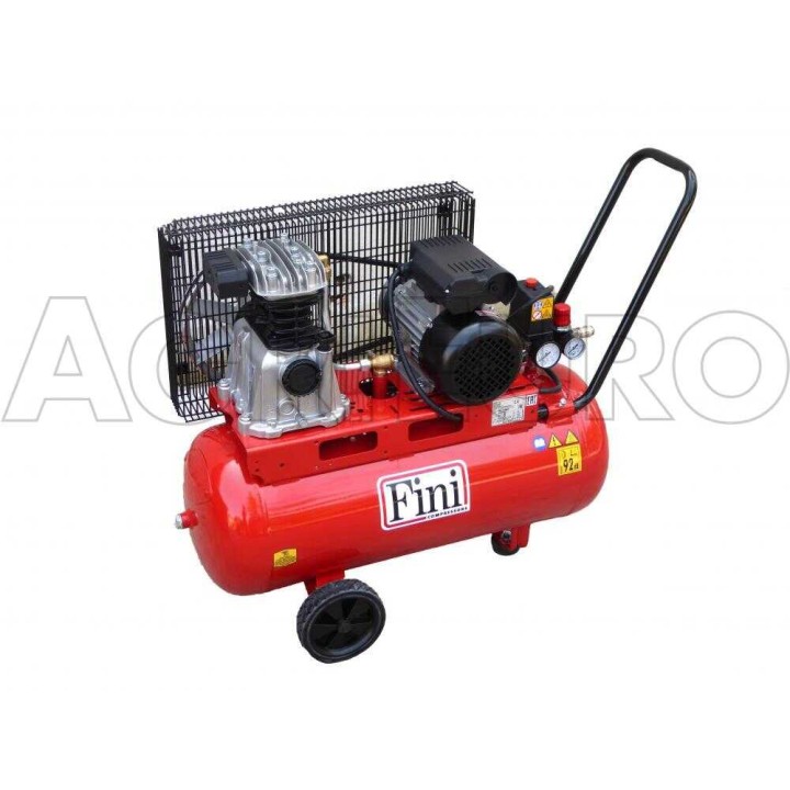 Fini MK 102 N 50 2M hihnakäyttöinen kompressori, 2 HP, 50 l, 10 bar