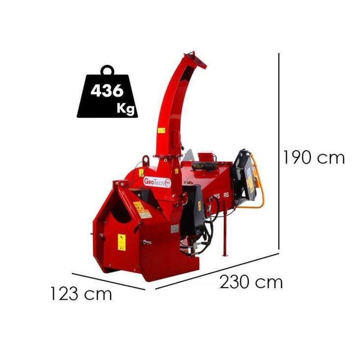 GeoTech Pro WS52RS traktorikäyttöinen biSilppuri, hydrauliset syöttörullat, 35–70 HP