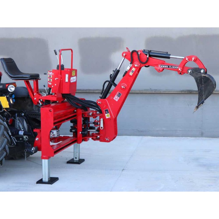 GeoTech Pro BHS 195 -kaivuri traktoriin, hydraulinen sivusiirto, 30–45 HP