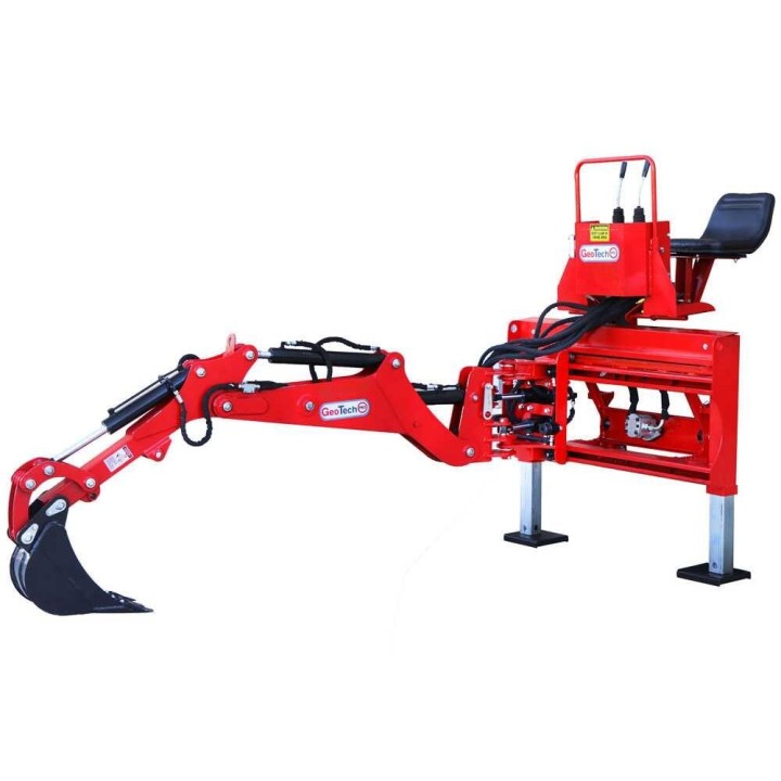 GeoTech Pro BHS 195 -kaivuri traktoriin, hydraulinen sivusiirto, 30–45 HP