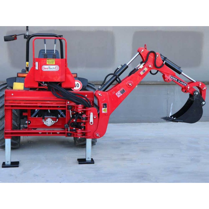 GeoTech Pro BHS 195 -kaivuri traktoriin, hydraulinen sivusiirto, 30–45 HP