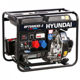 Hyundai HP7500CXE 3 dieselgeneraattori 4 5 kW 5 2 kW yksi ja kolmivaihe