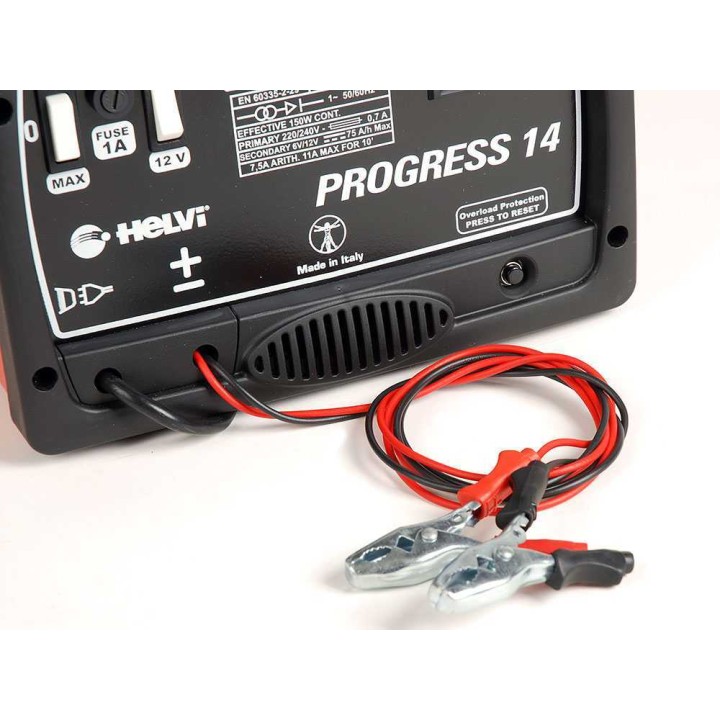Helvi Progress 14 akkulaturi 6/12 V, 140 W, lyijy- ja Wet-akuille