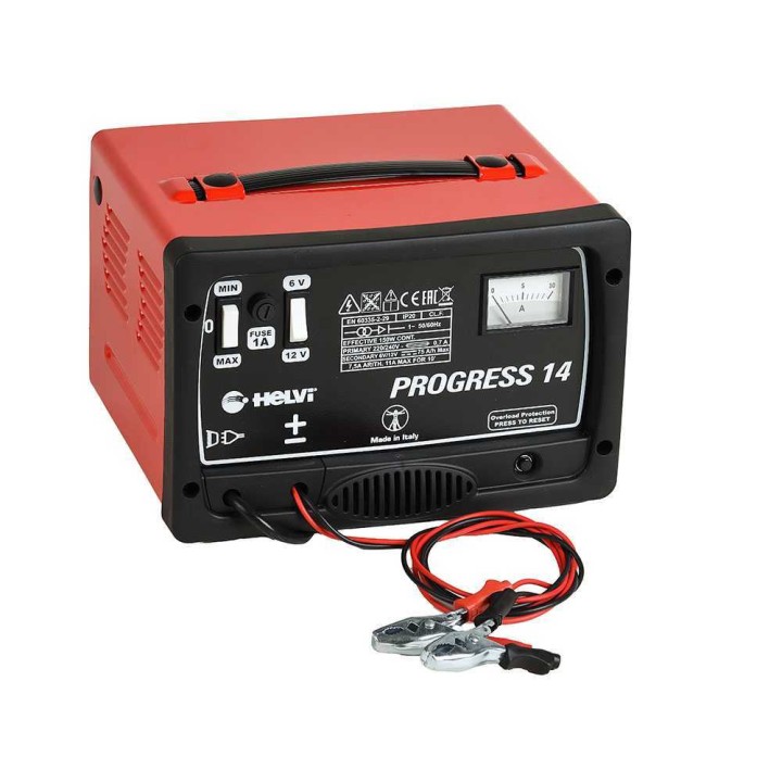 Helvi Progress 14 akkulaturi 6/12 V, 140 W, lyijy- ja Wet-akuille