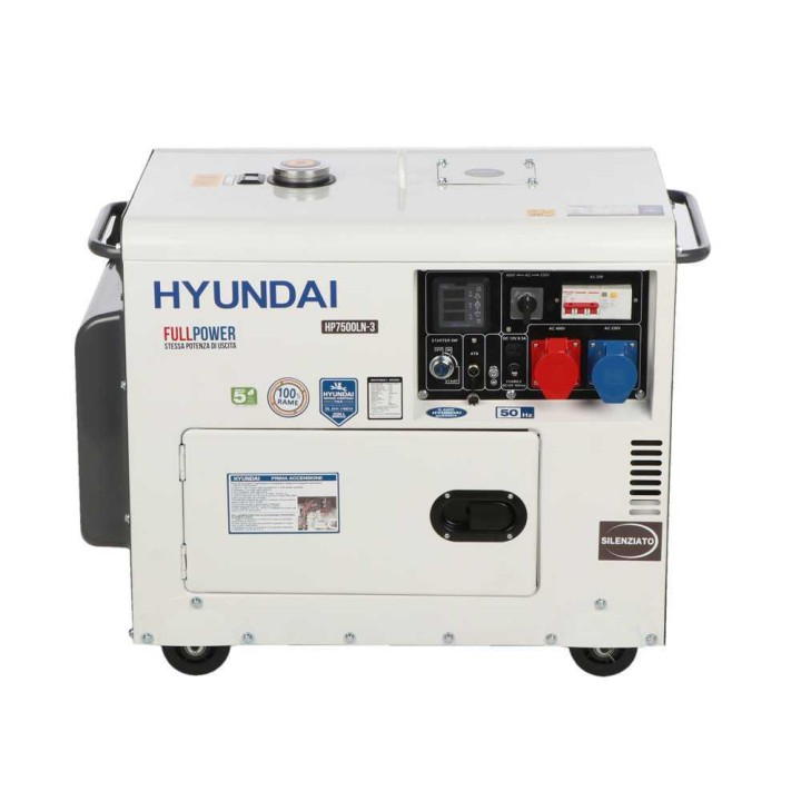 Hyundai HP7500LN-3 dieselgeneraattori, FullPower 5,5 kW, AVR, sähkökäynnistys
