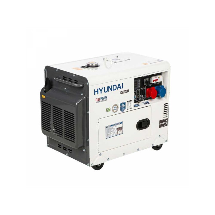 Hyundai HP7500LN-3 dieselgeneraattori, FullPower 5,5 kW, AVR, sähkökäynnistys
