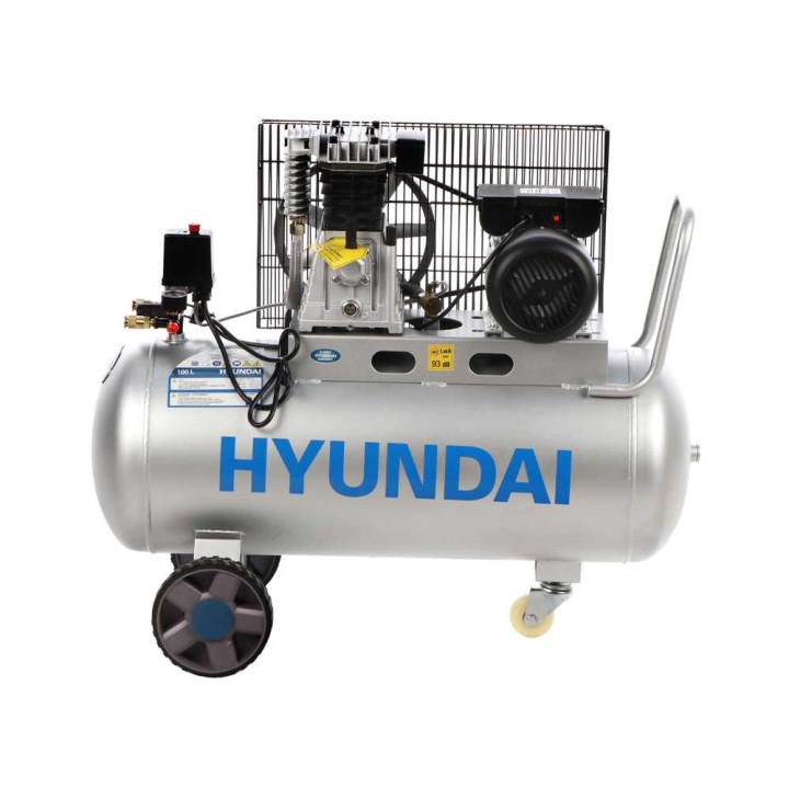 Hyundai MB2065/100L hihnavetoinen kompressori, 3 HP, 100 l, 8 bar