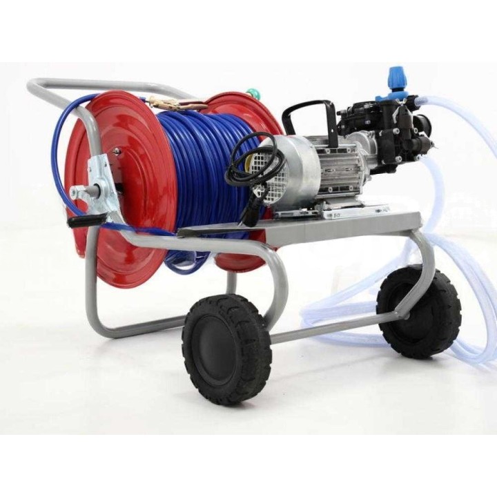 Comet MC25 -ruiskutuspumppu kärryllä ja letkukelalla, 1,5 HP, 230 V
