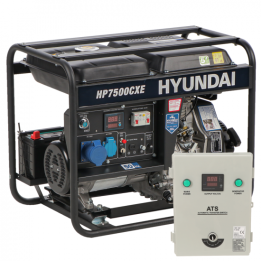 Hyundai HP7500CXE dieselgeneraattori 4 5 kW 5 2 kW ATS