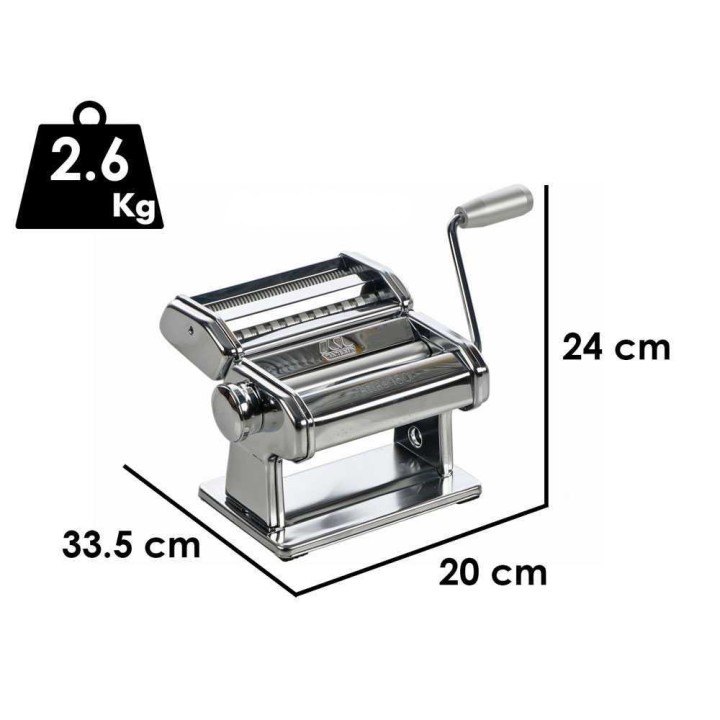 Marcato Atlas 150 Design käsikäyttöinen pastakone, ruostumaton teräs, 150 mm