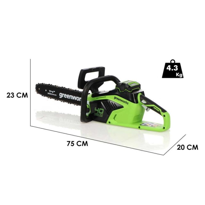 Greenworks GD40CS15K4 akkumoottorisaha, 40 V, 4 Ah, 35 cm