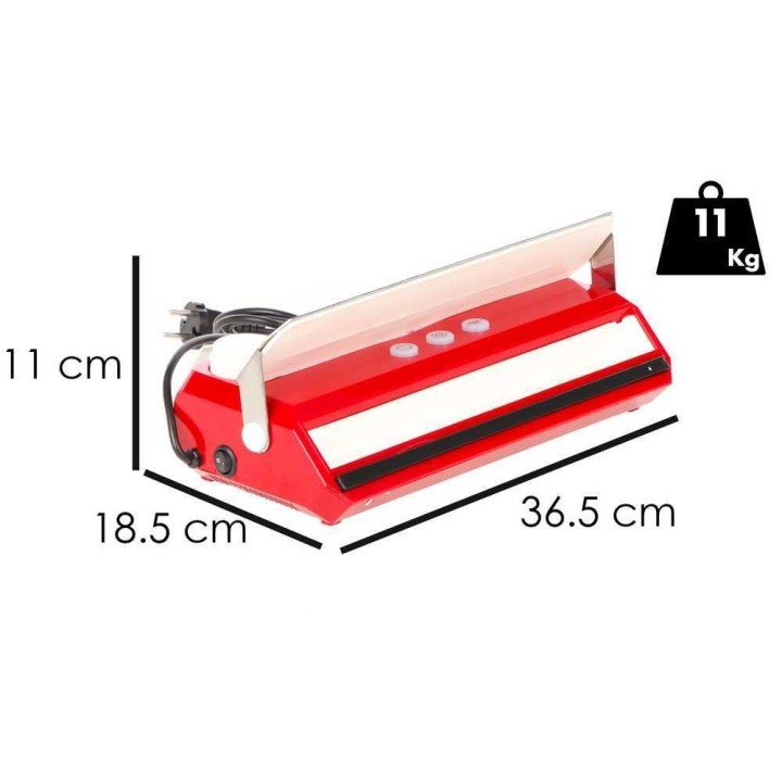 Tre Spade Takaje tyhjiöpakkauslaite, 33 cm, 200 W, punainen