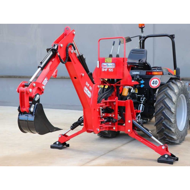 GeoTech Pro BHF 195 kaivurilaite traktoriin, 30–45 HP, teräs, 30 cm, 1 100 kg